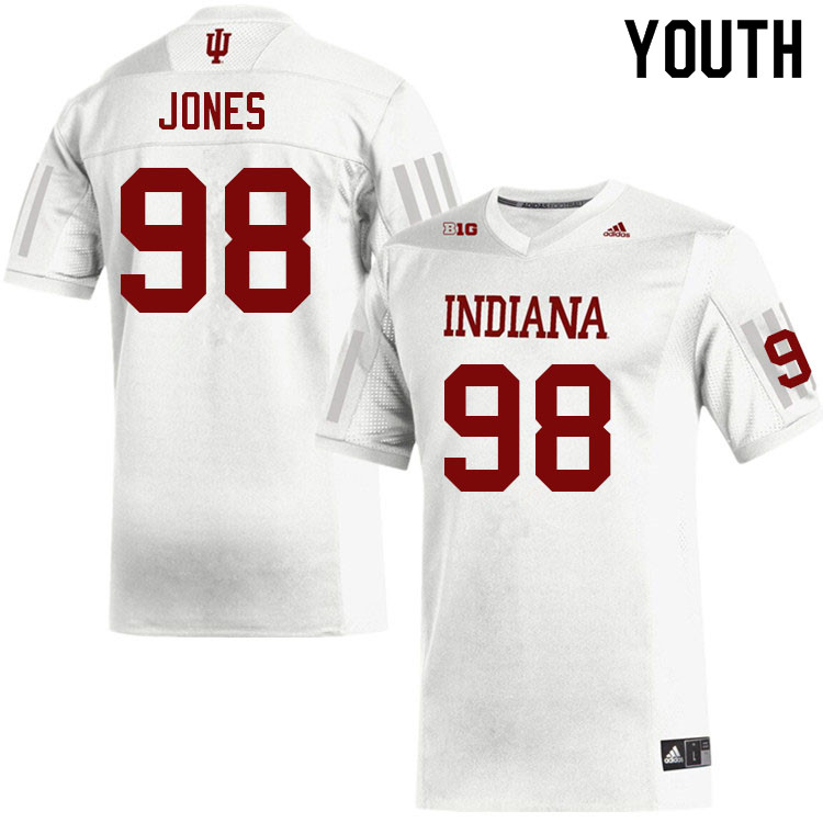 Youth #98 Cooper Jones Layne Indiana Hoosiers College Football Jerseys Sale-White